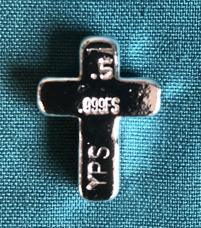 1/2 oz Cross (Version 2) – Yeager's Poured Silver | 330-299-5239