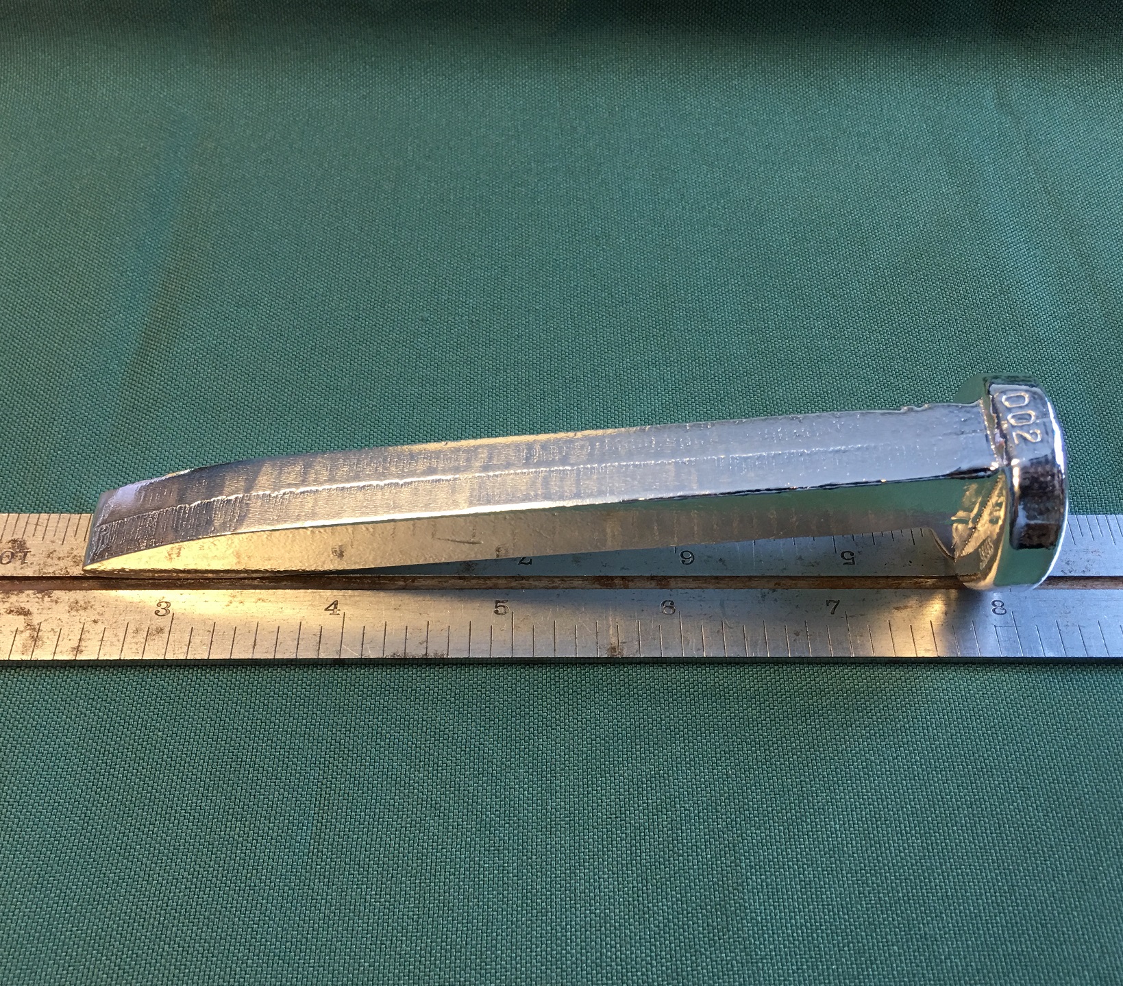 10 oz Railroad Spike – Yeager's Poured Silver