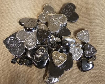 YEAGER’S POURED SILVER HEARTS