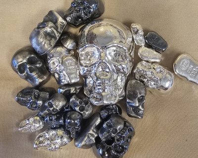 YEAGER’S POURED SILVER SKULL