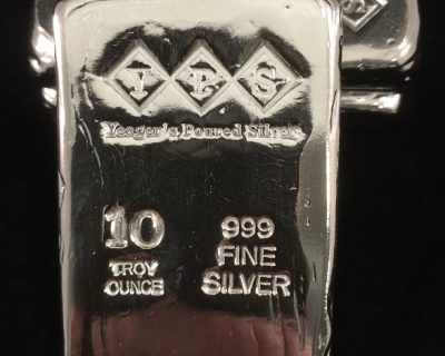 10 Oz. YEAGER'S POURED SILVER BAR