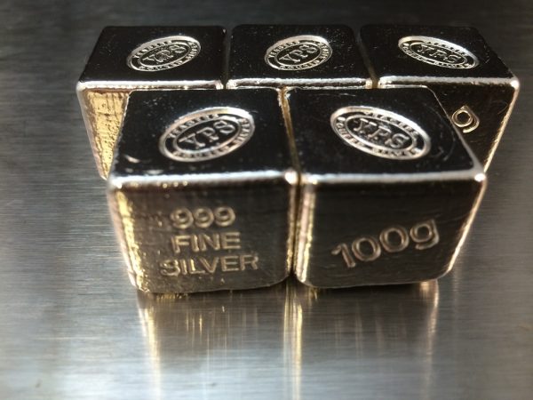 100 Gram YEAGER'S POURED SILVER CUBE