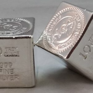 10 Oz. YEAGER'S POURED SILVER CUBE