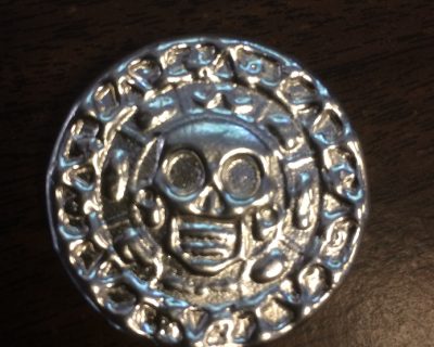 25 Gram YEAGER'S POURED SILVER PLATA MUERTA (DEAD SILVER) (no patina)