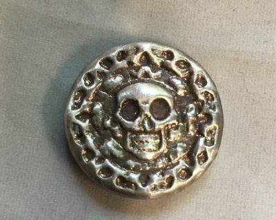 25 Gram YEAGER'S POURED SILVER PLATA MUERTA (DEAD SILVER) (with patina)