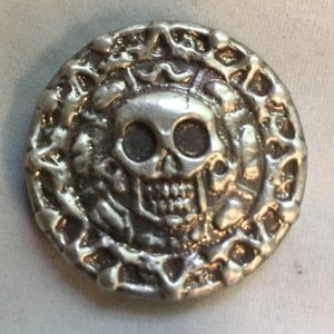 50 Gram YEAGER'S POURED SILVER PLATA MUERTA (DEAD SILVER) (with patina)