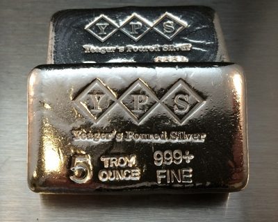 5 Oz. YEAGER'S POURED SILVER BAR