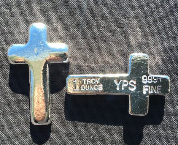 1 OZ. YEAGER'S POURED SILVER CROSS
