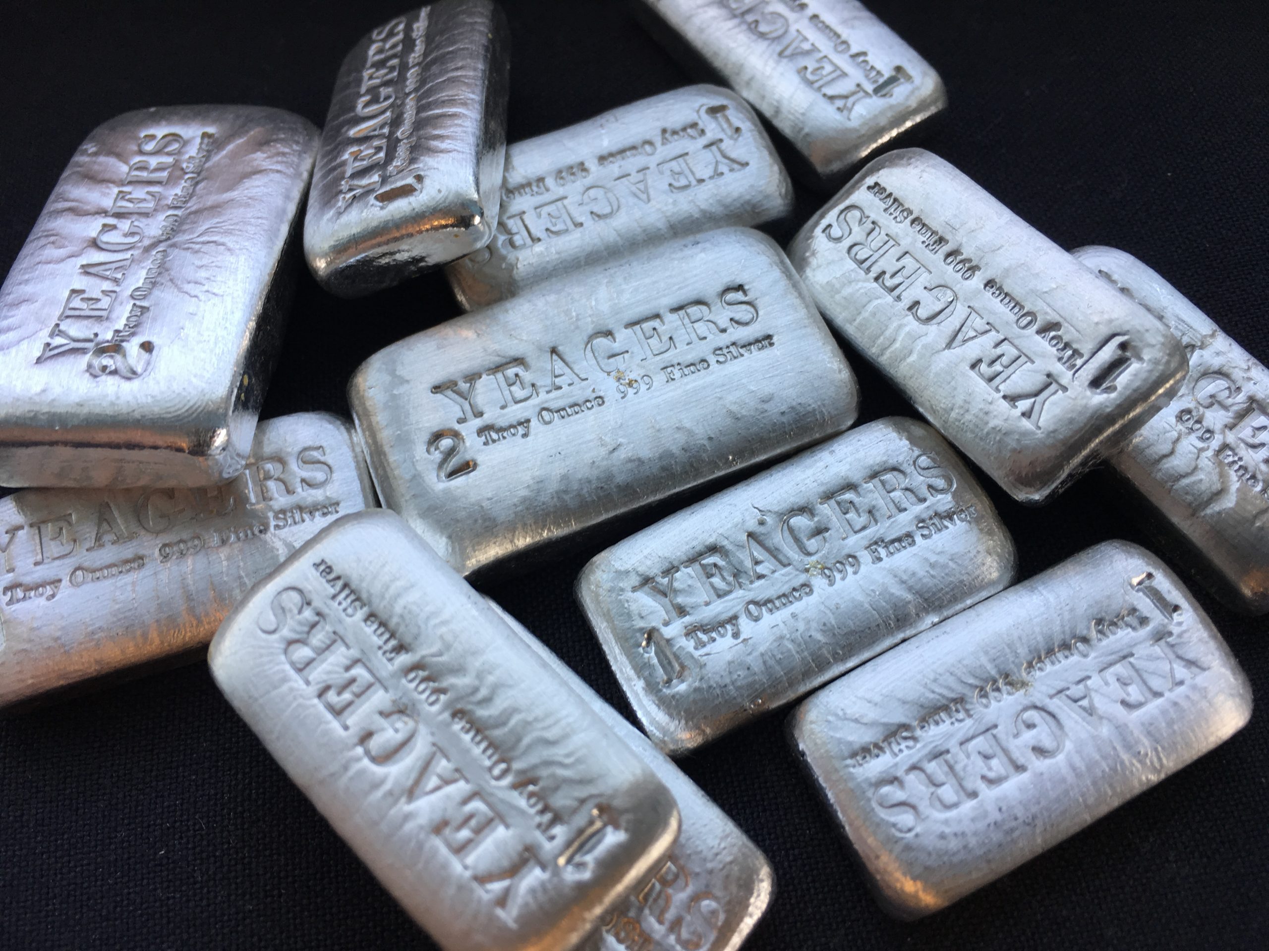 1 oz Yeager's Bare Bones Bullion Bar – Yeager's Poured Silver