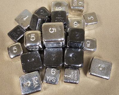 Yeager’s Poured Silver Dice